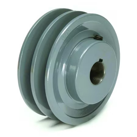 1-1/8 In Fixed Bore 2 Groove V-Belt Pulley 4.45 In Od, 2Bk47x1-1/8