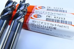LOT ( 5 PCS ) IMCO 1/2″ POW-R-FEED SQUARE CORNER CARBIDE 67213 CNC END MILLS