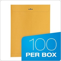 10″ x 13″ Clasp Envelopes, Heavy 32 lb Brown Kraft, Gummed Flap, 100/Box