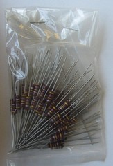 NOS Vintage Sealed Bag of 100 pcs Carbon Composition Resistors 1/2 W 470K Ohm 5%