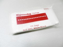 WHITE Block Bags RELOC ZIPPIT 3×5 4mil H. D. 3 x 5″ 4 Mil Bags 100