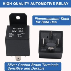 4-pin 40/30AMP 12V Relay Kit Spst 12-Volt 2-Pack Automotive Relay 2 pack