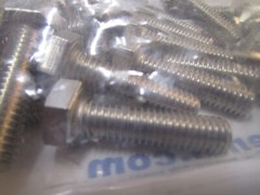 M8-1.25 x 30mm DIN 933 A2-70 Stainless Steel Hex Cap Screw QTY 25