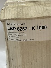 SYSTEM PLAST STRAIGHT RUNNING CHAIN LBP 8257 K 1000. 5’ 1 1/2” Pitch
