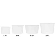 Karat Earth 8oz Eco-Friendly Paper Food Containers – White (90.8mm) – 1,000 ct
