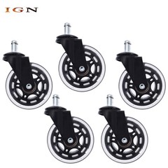 5 Pack 3 Inch Office Chair Caster Swivel Wheels Replacement Heavy Duty Low-Noise