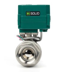 U.S. Solid Motorized Ball Valve 1-1/2 inch Stainless Steel 9-24V AC/DC