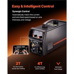 MIG Welder 200Amps Welding Machine 4-in-1 Gas MIG/Flux Core MIG/Stick/Lift TIG