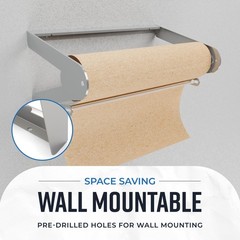 Paper Roll Dispenser and Cutter – Long 18″ Roll Paper Holder – Great Butcher …