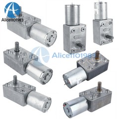 GW370 DC12V Gear Reduction Motor Worm Reversible Turbo Geared Motor 1-250RPM