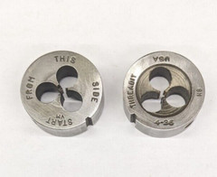 2 Threadit 4-36 Round Dies NC Carbon Steel 1″ OD Solid Die Carbon Steel CS USA
