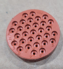 Deutsch 88061-24-31 24 Pin Circular Connector Insert Orange WTA10-24-00 MIL-SPEC