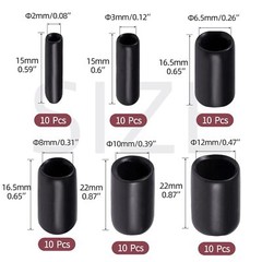 Rubber End Caps 60pcs Flexible Screw Thread Protector Caps Bolt Cover