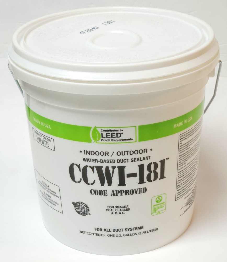 HARDCAST CCWI 181 WHITE Indoor Outdoor Water Based DUCT Sealant ONE Gallon