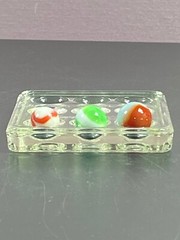 Pyrex Science 9 Well Depression Glass Spot Plates 722085 Vintage Brazil Corning