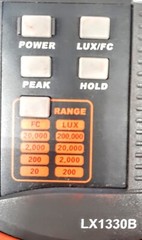 DIGITAL LUX METER W/ CASE & MANUAL LX1330B