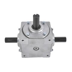 40 HP Right Angle Bevel Gearbox 3 Keyed Shafts 1:1 Ratio CW to CW CCW 1800 RPM