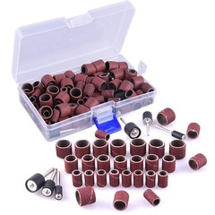 AUSTOR Aluminum Oxide Sanding Drum Set with Free Box Including 120 Pieces…