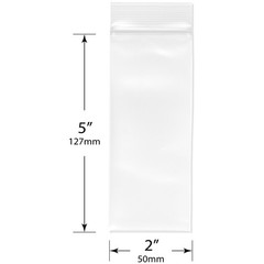 Plymor 2″ x 5″, 6 Mil Industrial Duty Zipper Reclosable Plastic Bags