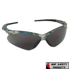 (6 PAIR) KLEENGUARD NEMESIS SAFETY GLASSES CAMO FRAME SMOKE ANTI-FOG LENS 22609