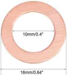 10pc M10 10mm x 16mm x 1.5mm Copper Crush Washer Seal Oil Gasket Banjo Bolt ATV
