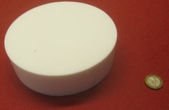 PTFE Virgin White Disc 6.0″ Diameter x 1.50″ Long