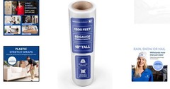 Versatile 18″ Plastic Stretch Film – 1200 ft, 500% Stretch for Storage & Moving