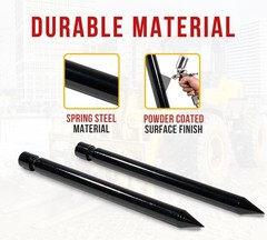 2PK 17″ Hay Bale Spear Stabilizer for Skid Steer Mount Plate for Tractor