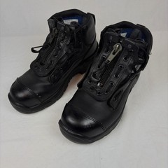 Haix Airpower R8 Mens Black Leather Front Zip Safety Work Boots 7.5W Womens 9.5