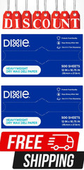 2 PACK-Dixie Heavyweight Wax Paper Sheets 12″ X 10.75″ 500 ct (Total 1000 Count)