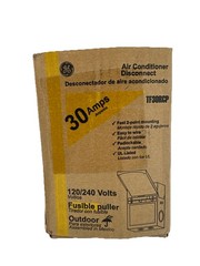 GE 30 Amp 120/240 Volt Fused AC Disconnect In Gray TF30RCP NEMA 3R