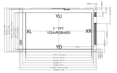 7″ 7 inch TFT Capacitive Touch Screen LCD Display Module Serial SPI I2C 1024×600