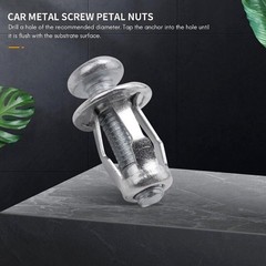 Expansion Screw Petal Nut,Petal Shape Metal Nut with Screws Easy Installation