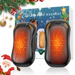 2 Pack Hand Warmers Rechargeable 6000mAh,Quick Heating Pocket Heater Hand Warmer
