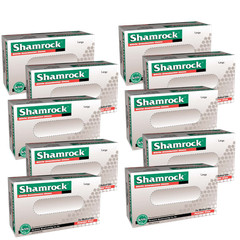 Large Shamrock Nitrile Exam Gloves 1 CASE- 10 BOXES