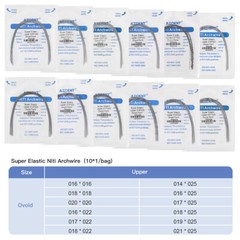 AZDENT Dental Orthodontic Super Elastic Niti Rectangular Arch Wires Ovoid Form