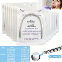 10pcs/pk Dental Ortho Elastic Niti Arch Wire Rectangular Natural Bracket Braces