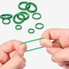 1mm Cross Section , ID:1-58mm O-ring for Automotive A/C Plumbing Repair (Green)