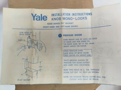 Yale Monolock 6201 CA 26D Satin Chrome Finish Door Knob Lock Dormitory Orb RH