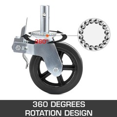 8 Inch Swivel Caster Wheels Dual Lock Plate Mount Heavy Duty 1100lbs Each 4 Pack