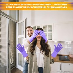1 Pair Silicone Gloves for Washing Dishes – Tear-Resistant Silicone Dishwashi…