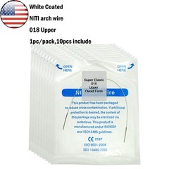 US 10 Pcs Dental Ortho Niti White Arch Wire Super Elastic Upper/Lower 012-020