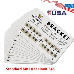 10x SANDENT Dental Orthodontics Brackets Brace Standard MBT 0.022″ Hooks 3-4-5
