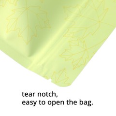 5x7in Matte Yellow Foil Mylar Stand Up Zip Lock Pouch Bag w/ Machine&Window