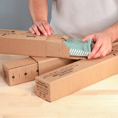 Corrugated Telescoping Square Mailing & Shipping Tube, (20”- 38″ X 2.5” X 2.5”),