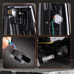 Clear Matte Black Full LED Tail Lights for 1988-1998 Chevy GMC C1500/2500/350…