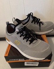 SKECHERS Work Memory Foam Composite Toe Safety Shoes Gray/Black 8M 108033