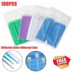 100×Dental Microbrush Disposable Bendable Applicators Tips Micro Brush Cleaning