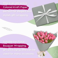 PerkHomy 17.8″ x 1,440″ (120′) Light Grey Kraft Roll for Craft Bulletin Board…