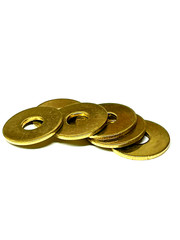 (25) 1/4 Brass Flat Washer Oversized for 1/4″ bolt size 7/8″ wide #18L, BRASS